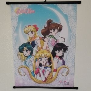 Anime Moon Warriors Wall Tapestry